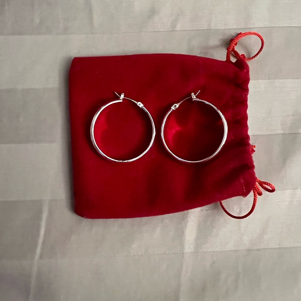 Elegant Silver Hoop Earrings